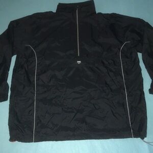 NIKE Air Max windbreaker 1/4 zip black gray hooded red check mark NEW size XXL